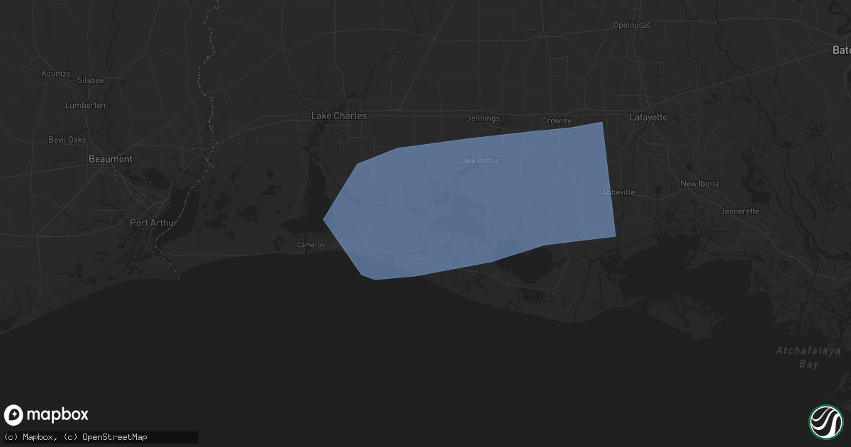Hail map in Creole, LA on May 27, 2025