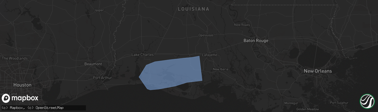 Hail map in Crowley, LA on May 27, 2025