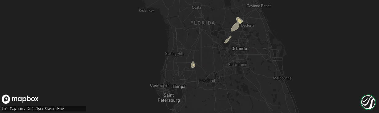 Hail map in Dade City, FL on May 27, 2025