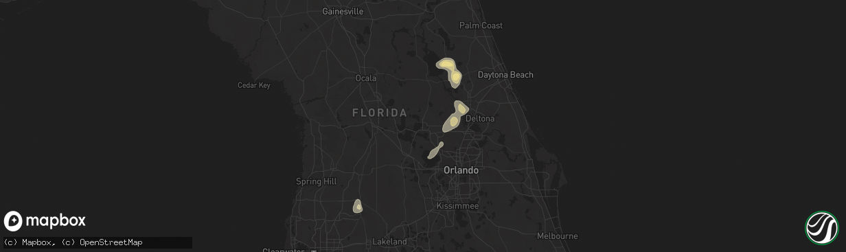 Hail map in Eustis, FL on May 27, 2025