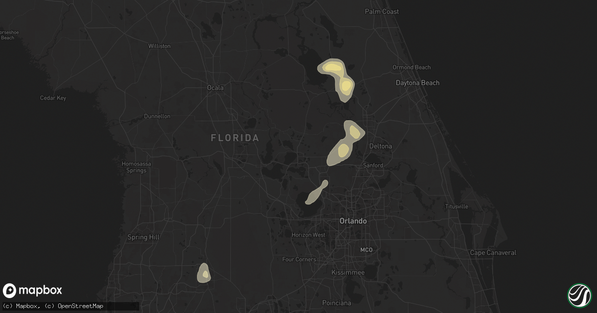 Hail map in Eustis, FL on May 27, 2025