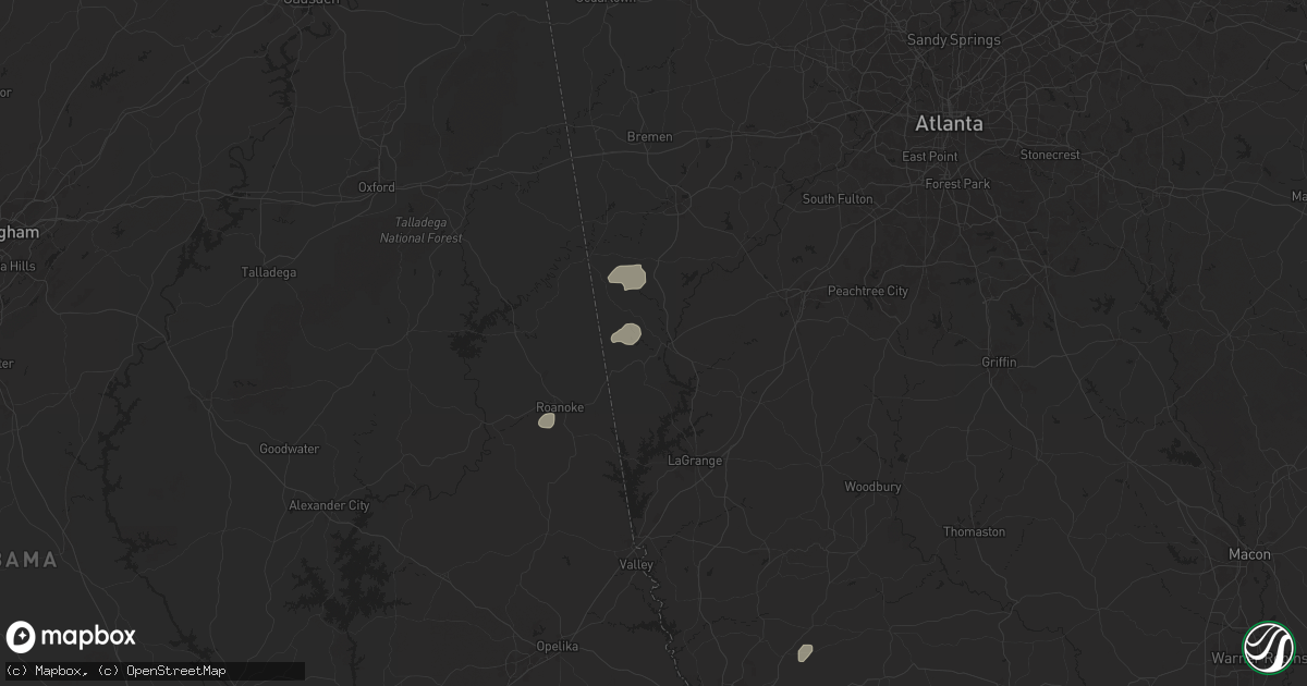 Hail map in Franklin, GA on May 27, 2025