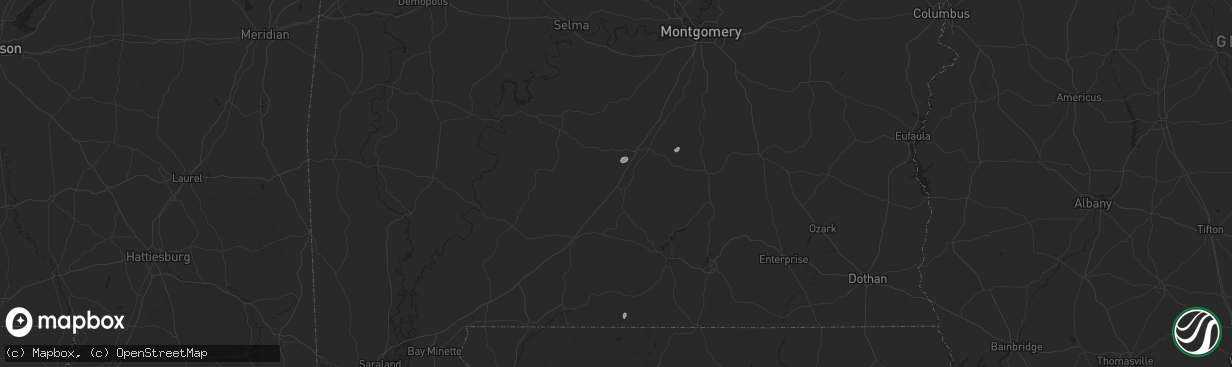 Hail map in Georgiana, AL on May 27, 2025