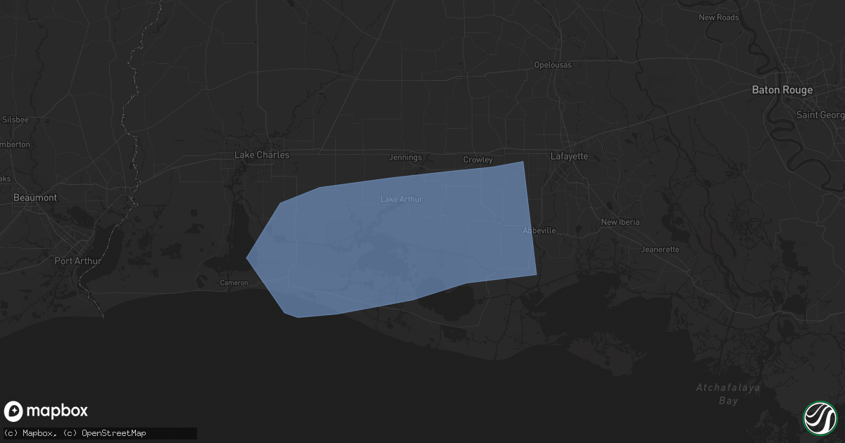 Hail map in Gueydan, LA on May 27, 2025