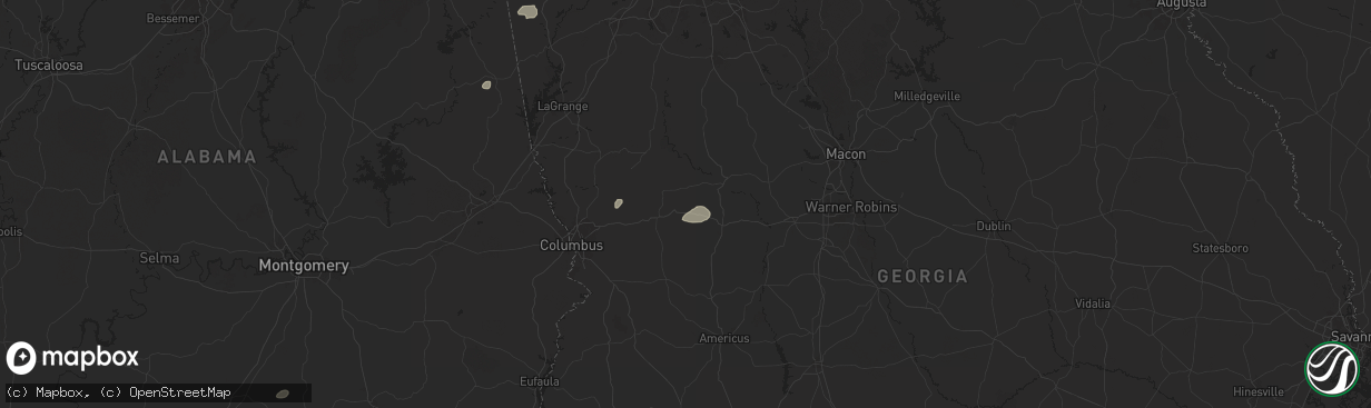 Hail map in Junction City, GA on May 27, 2025