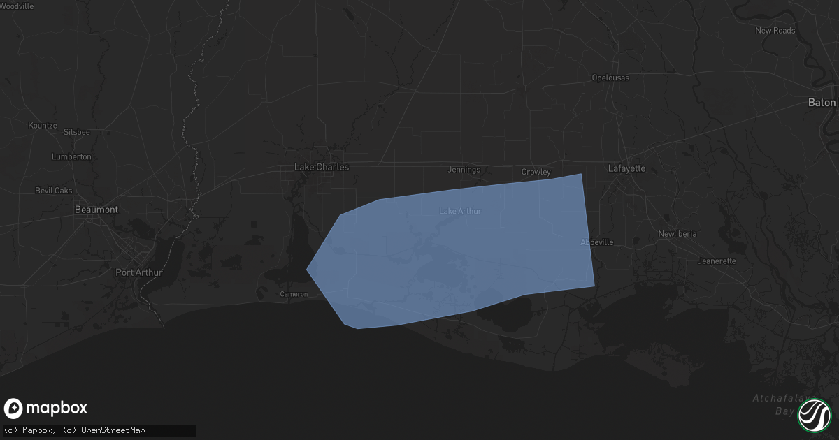 Hail map in Lake Arthur, LA on May 27, 2025