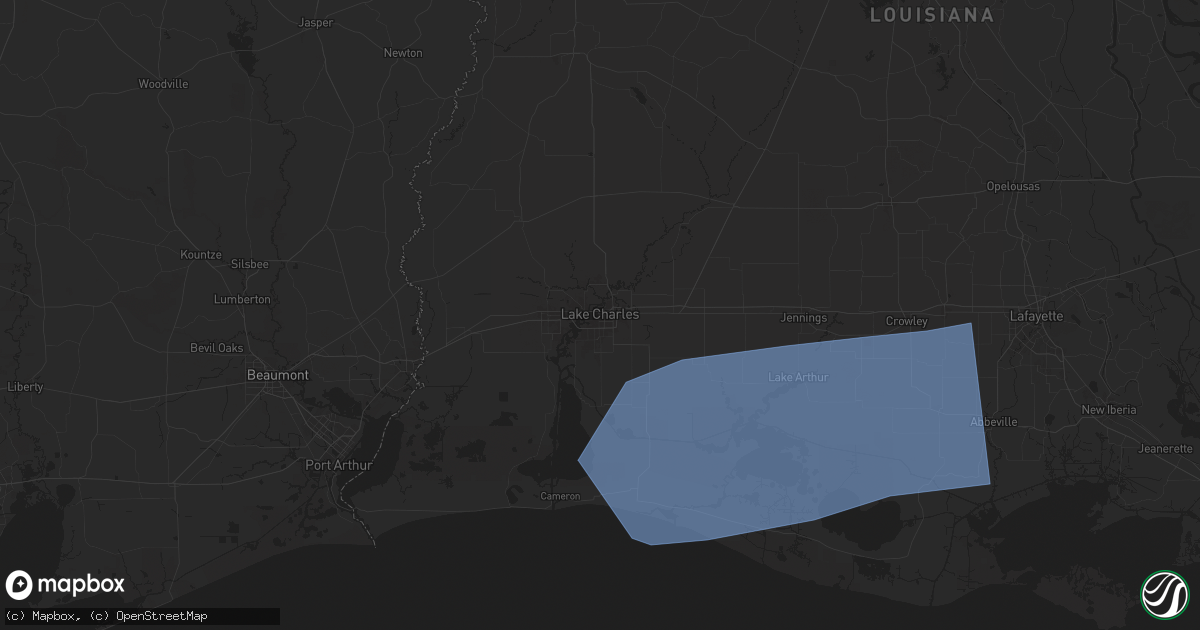 Hail map in Lake Charles, LA on May 27, 2025
