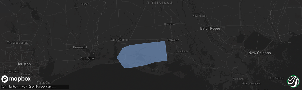 Hail map in Morse, LA on May 27, 2025
