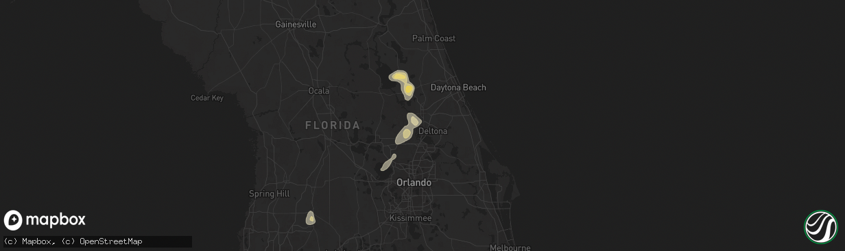 Hail map in Orange City, FL on May 27, 2025