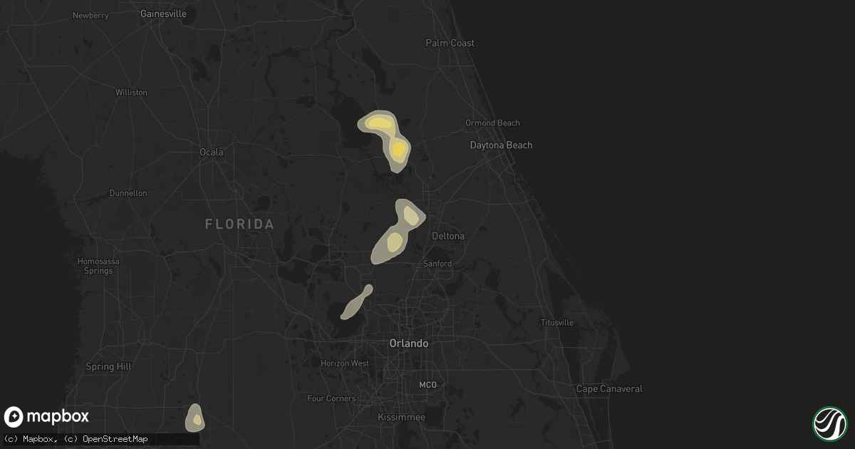 Hail map in Orange City, FL on May 27, 2025