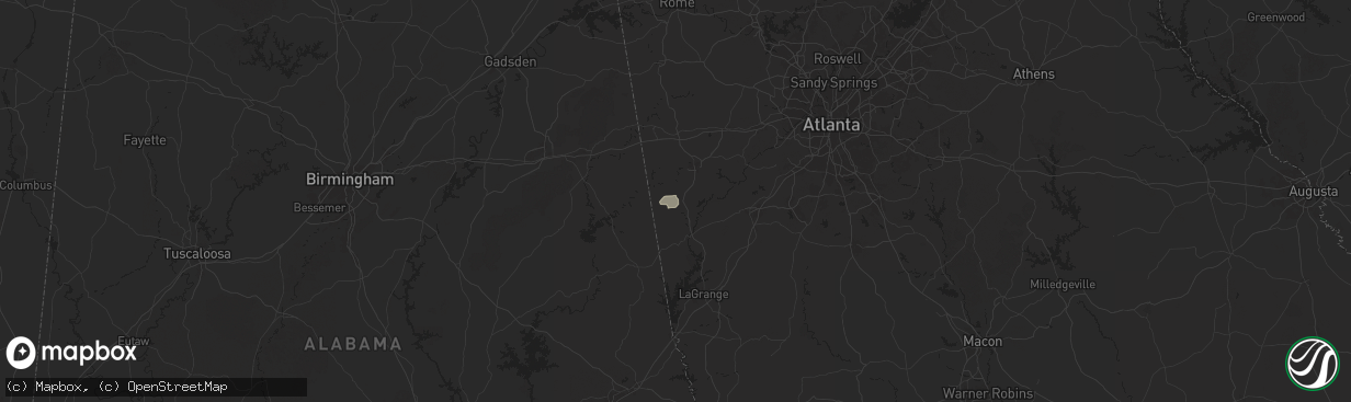 Hail map in Roopville, GA on May 27, 2025
