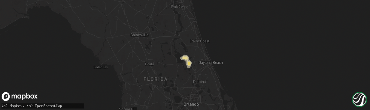 Hail map in Seville, FL on May 27, 2025