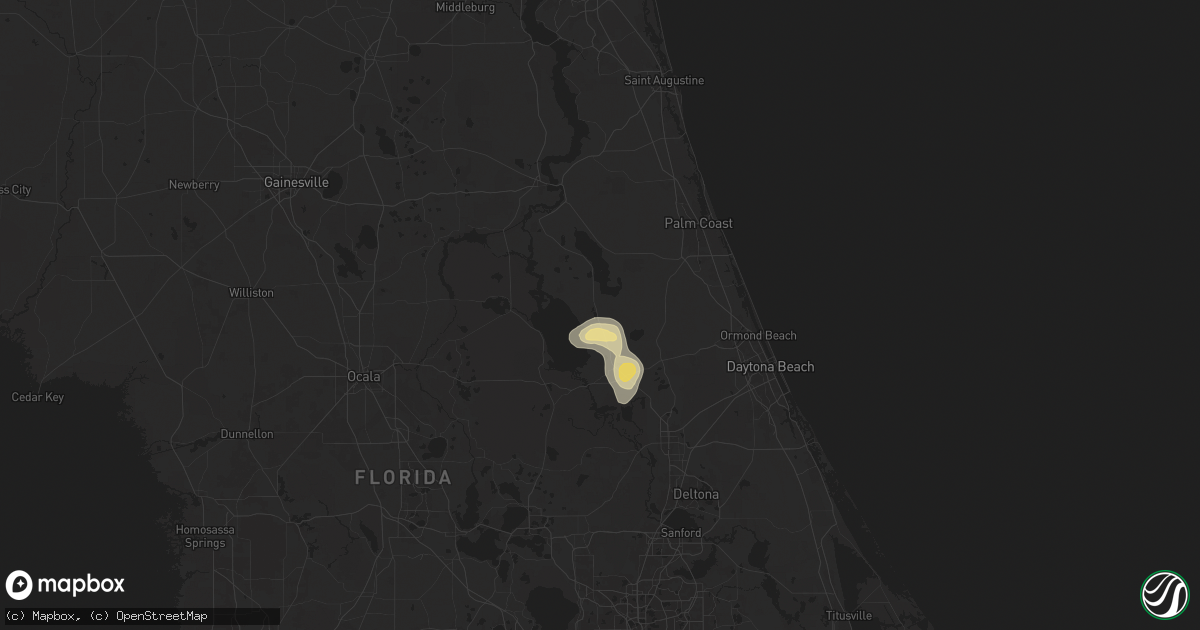 Hail map in Seville, FL on May 27, 2025