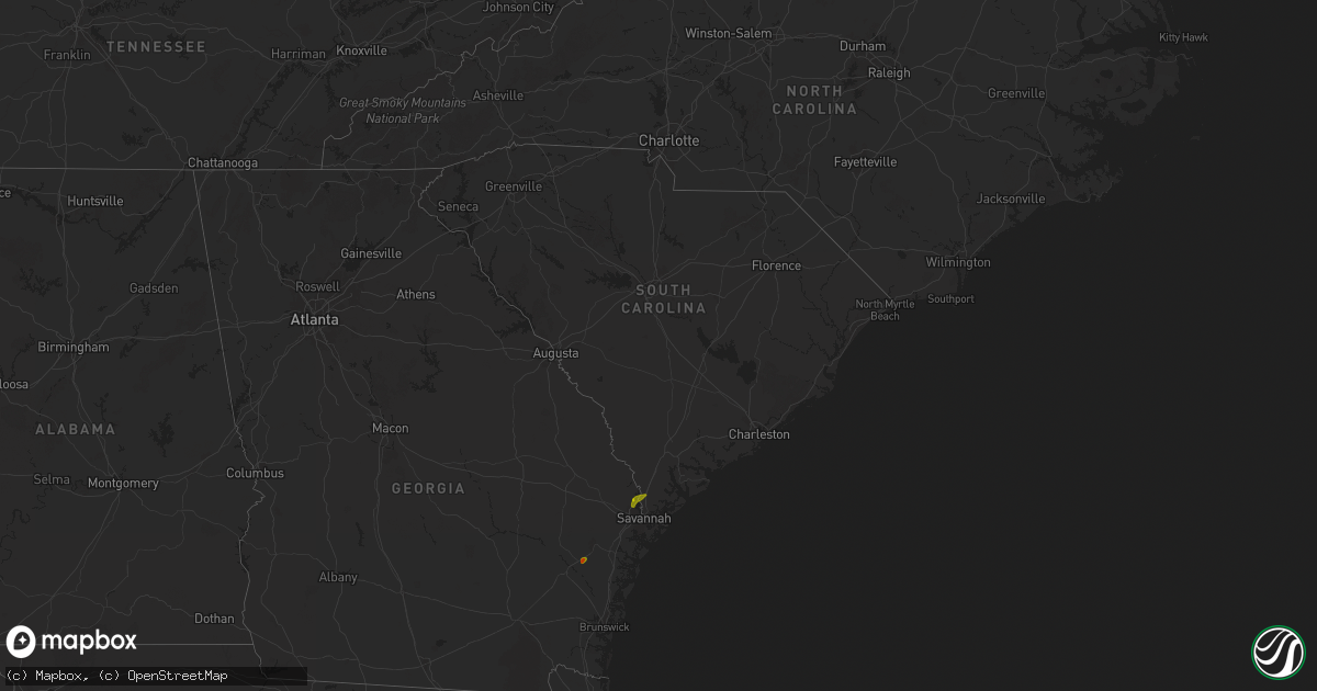 Hail map in South Carolina on May 27, 2025