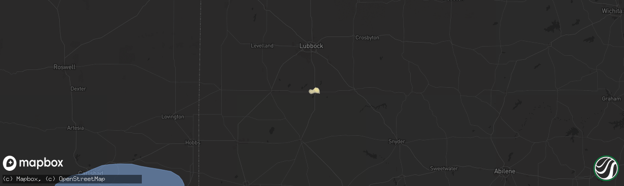 Hail map in Tahoka, TX on May 27, 2025