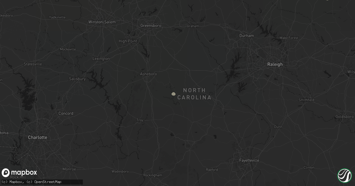 Hail map in Bennett, NC on May 27, 2026