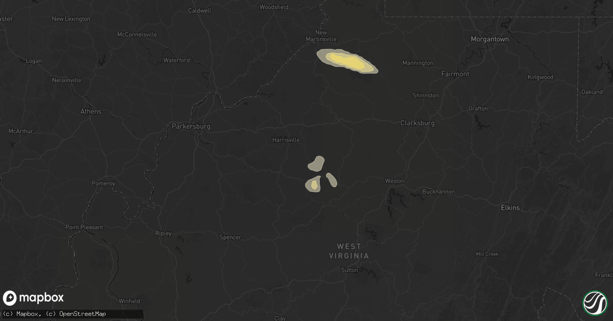Hail map in Berea, WV on May 27, 2026