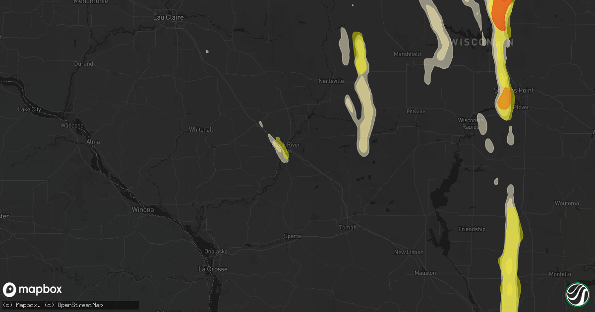 Hail map in Black River Falls, WI on May 27, 2026