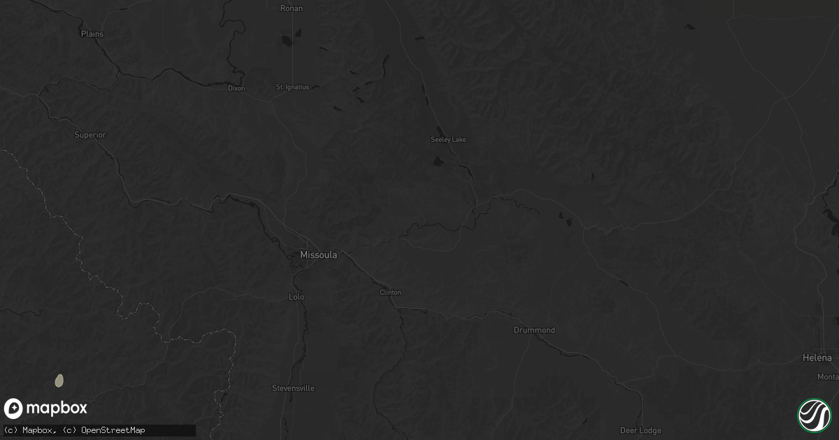 Hail map in Bonner, MT on May 27, 2026