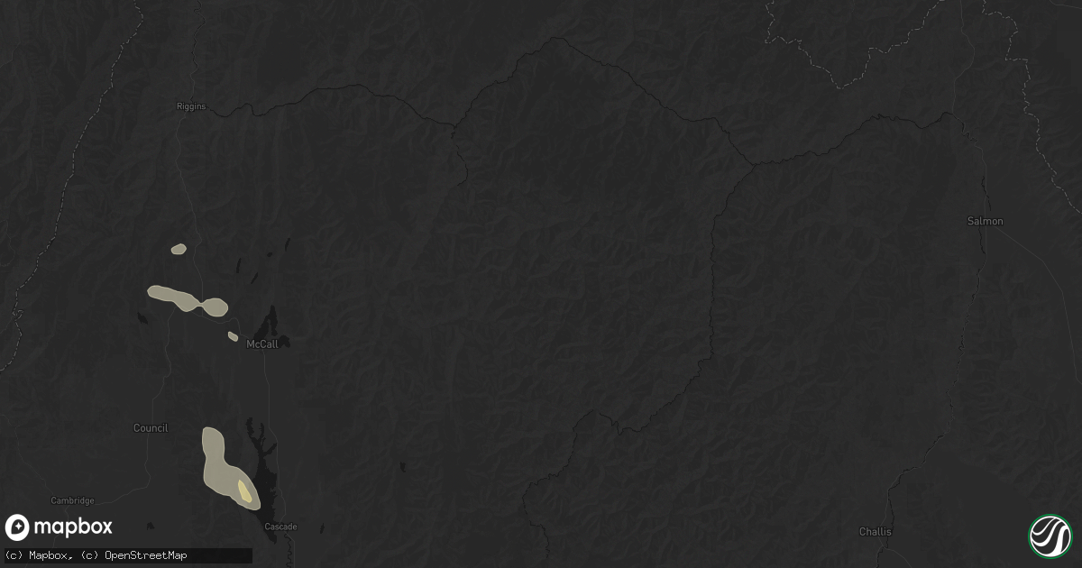 Hail map in Cascade, ID on May 27, 2026