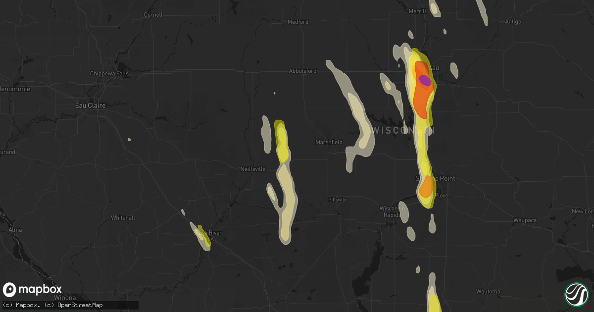 Hail map in Chili, WI on May 27, 2026