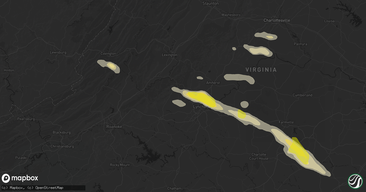 Hail map in Coleman Falls, VA on May 27, 2026