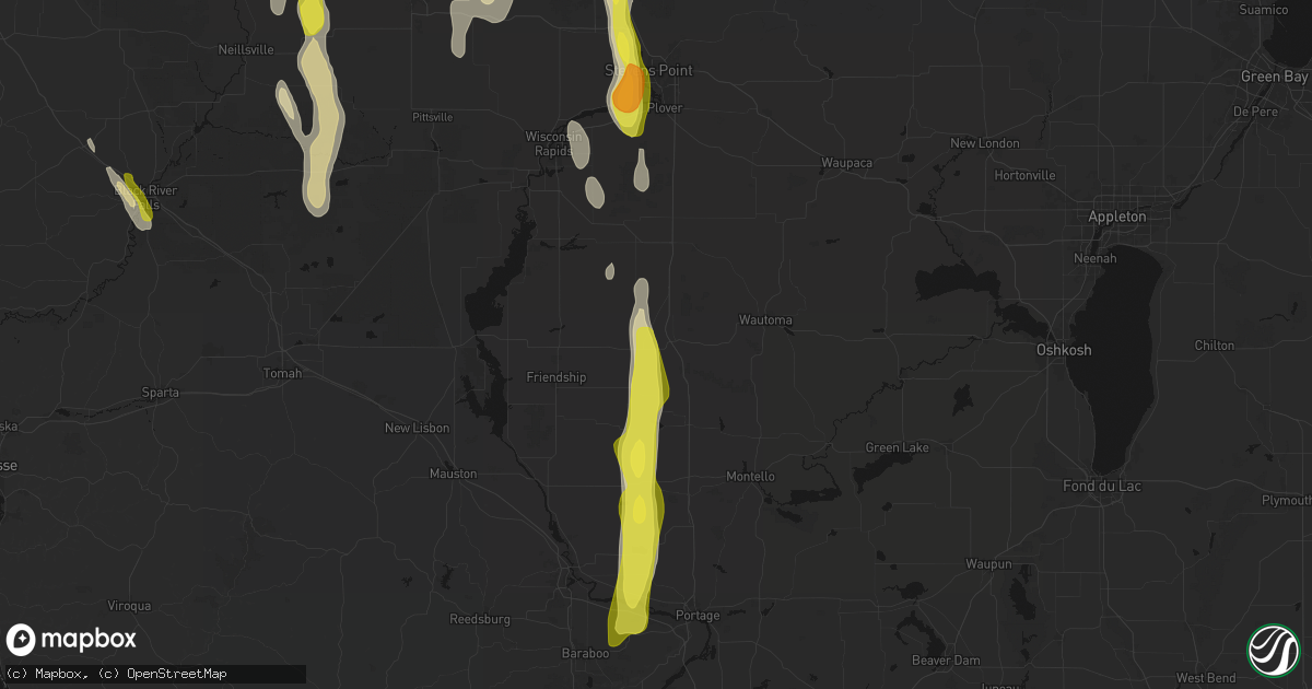 Hail map in Coloma, WI on May 27, 2026