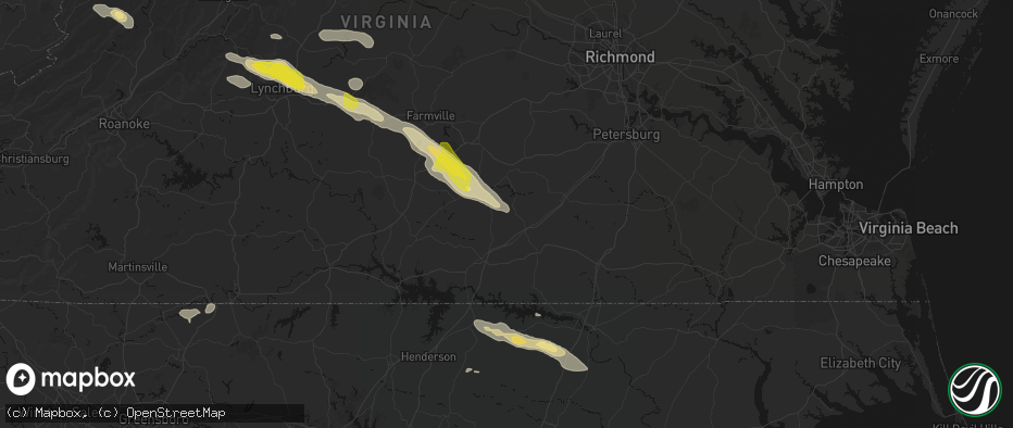 Hail map in Dundas, VA on May 27, 2026