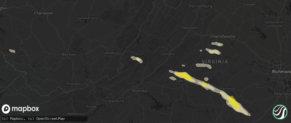Hail map in Eagle Rock, VA on May 27, 2026