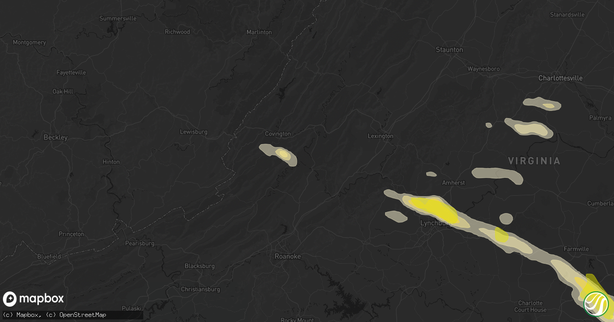 Hail map in Eagle Rock, VA on May 27, 2026