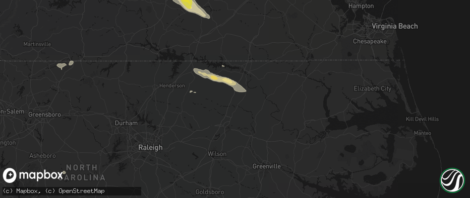 Hail map in Enfield, NC on May 27, 2026