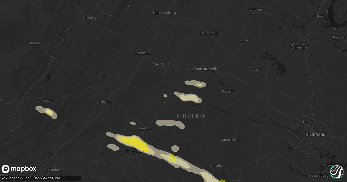 Hail map in Faber, VA on May 27, 2026
