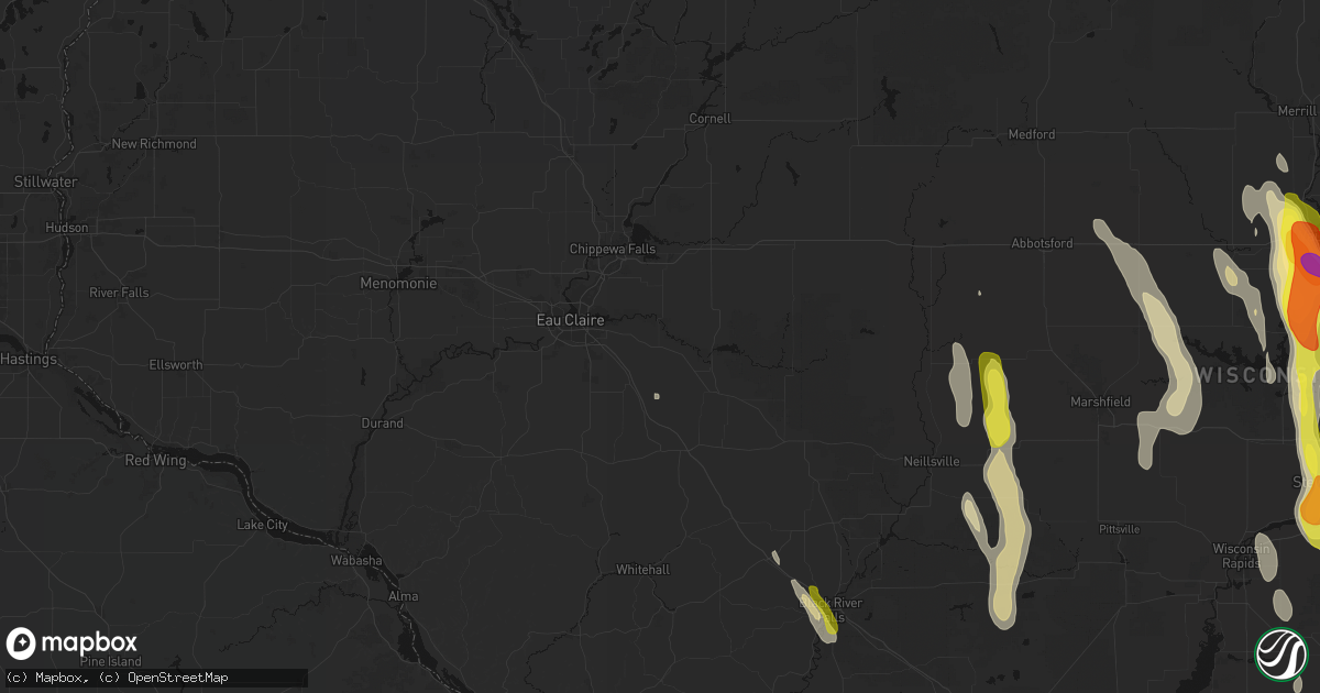 Hail map in Fall Creek, WI on May 27, 2026