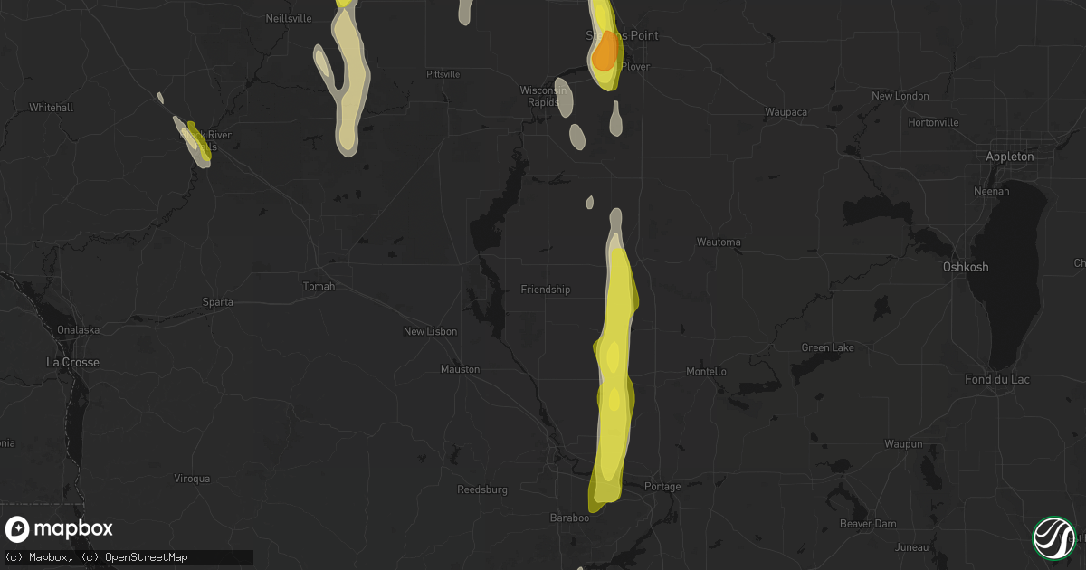 Hail map in Friendship, WI on May 27, 2026