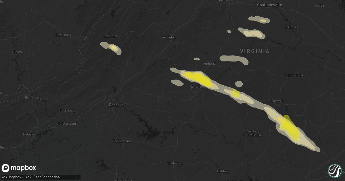 Hail map in Goode, VA on May 27, 2026