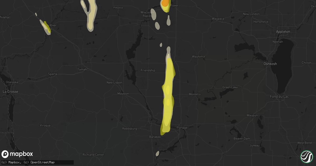 Hail map in Grand Marsh, WI on May 27, 2026