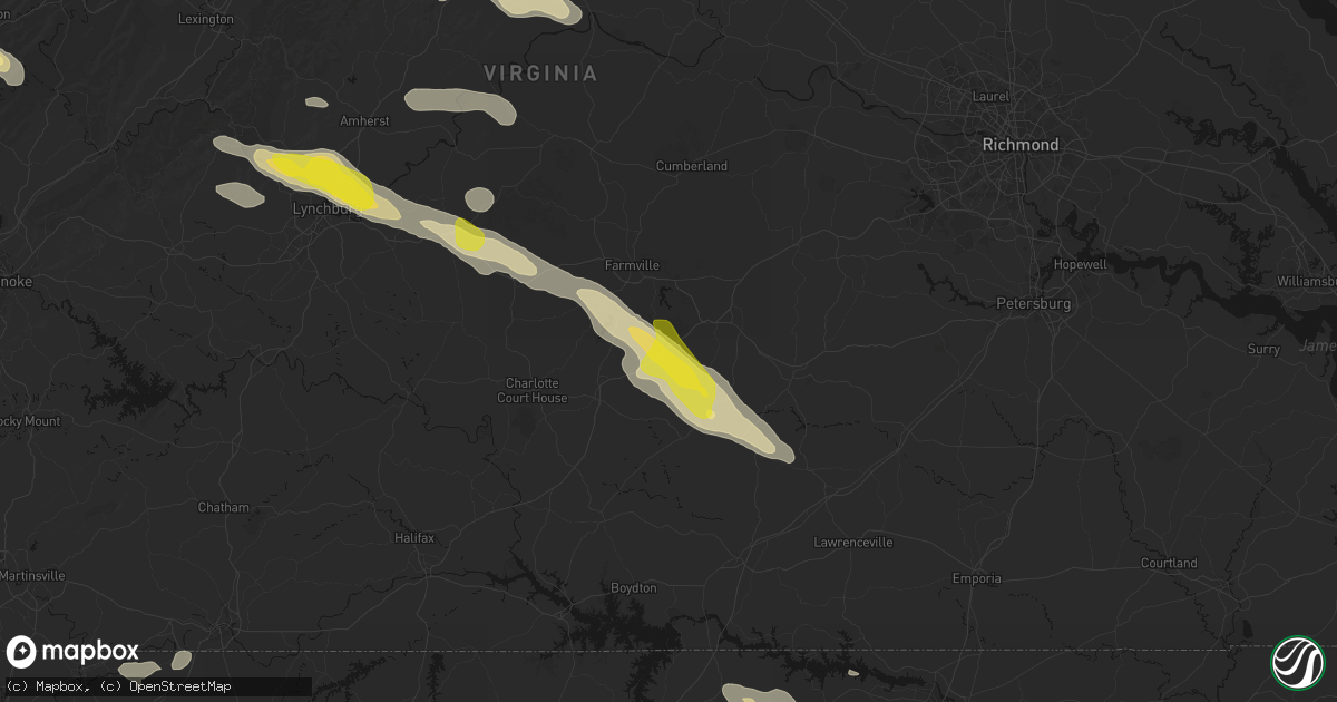 Hail map in Green Bay, VA on May 27, 2026