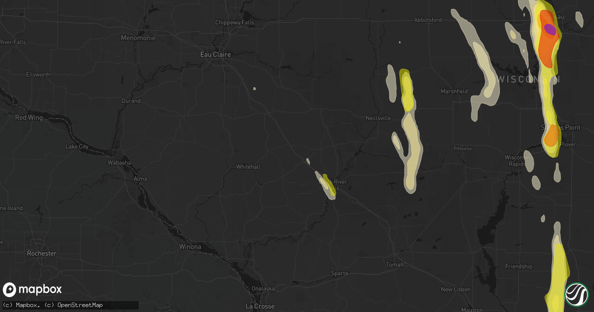 Hail map in Hixton, WI on May 27, 2026