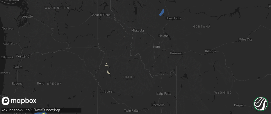 Hail map in Idaho on May 27, 2026
