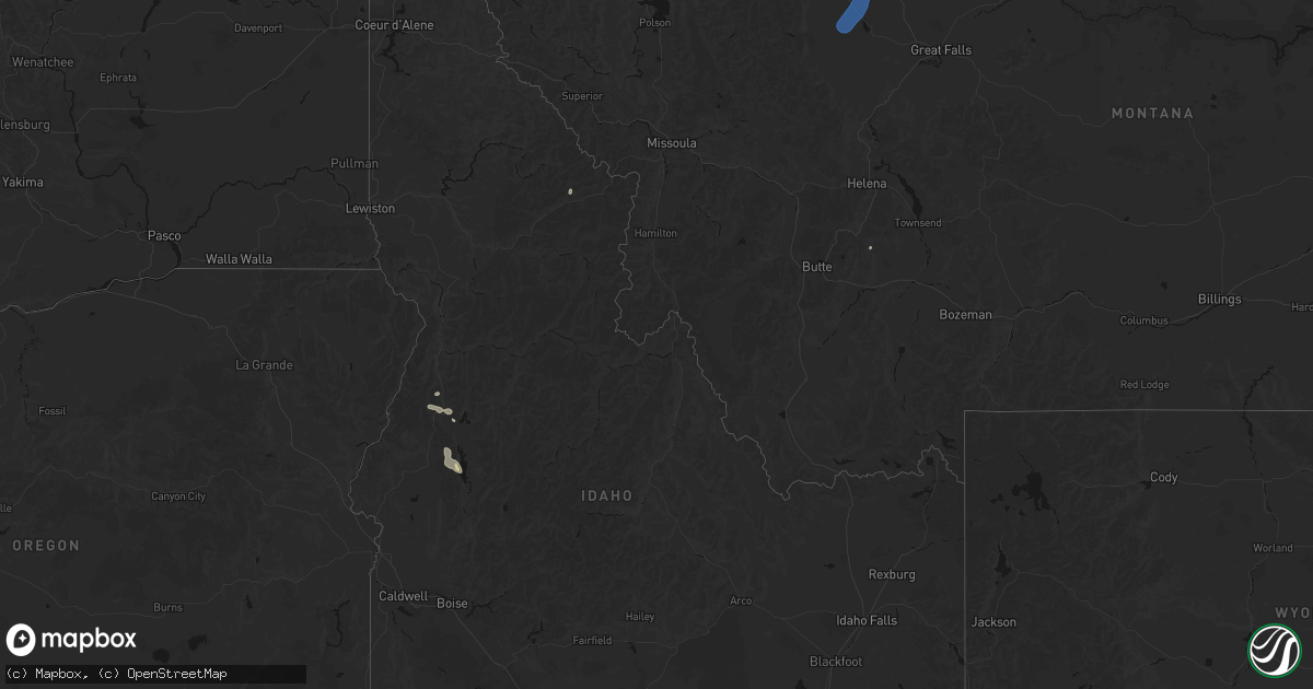 Hail map in Idaho on May 27, 2026
