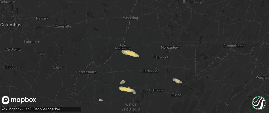 Hail map in Jacksonburg, WV on May 27, 2026
