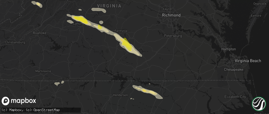 Hail map in Kenbridge, VA on May 27, 2026