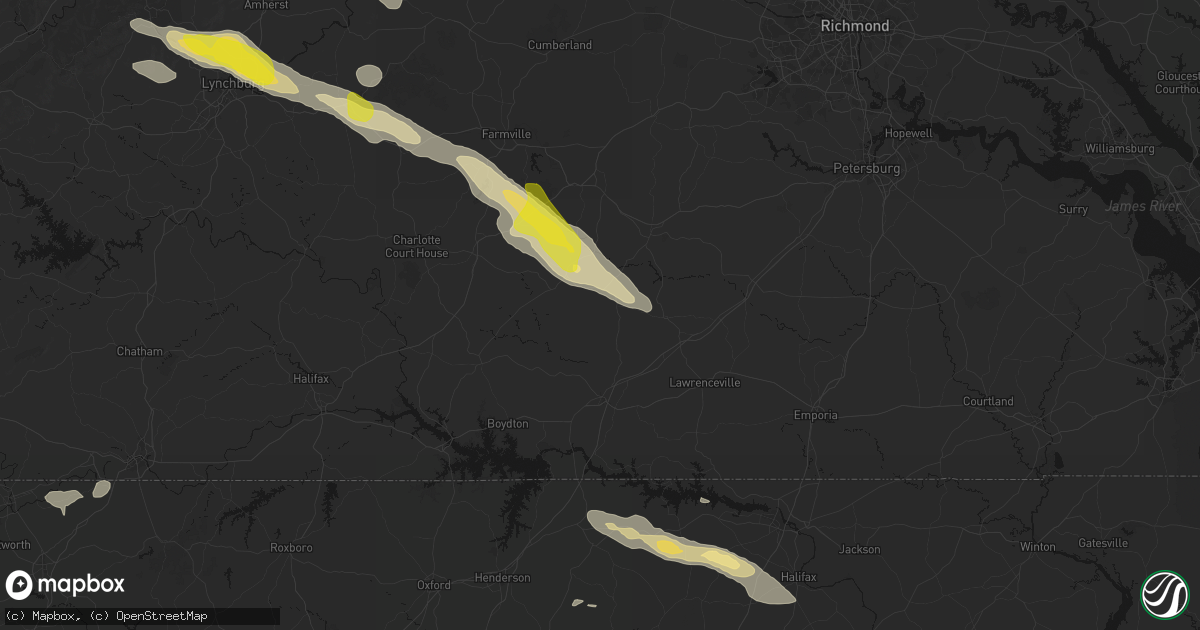 Hail map in Kenbridge, VA on May 27, 2026