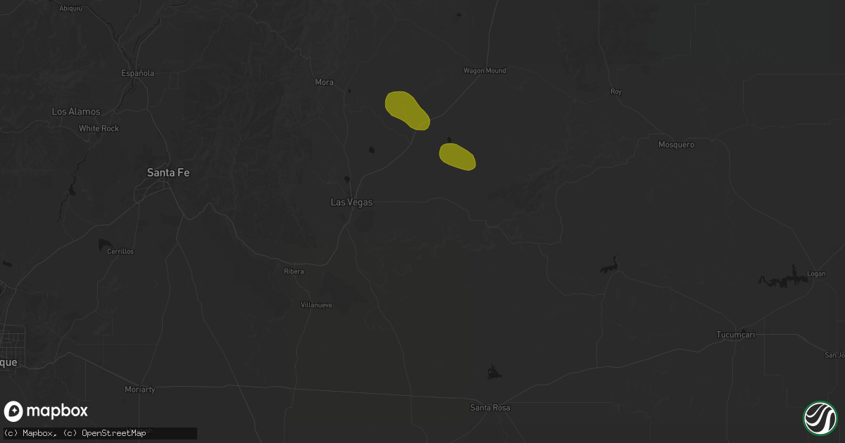 Hail map in Las Vegas, NM on May 27, 2026