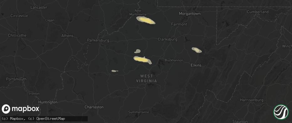 Hail map in Linn, WV on May 27, 2026