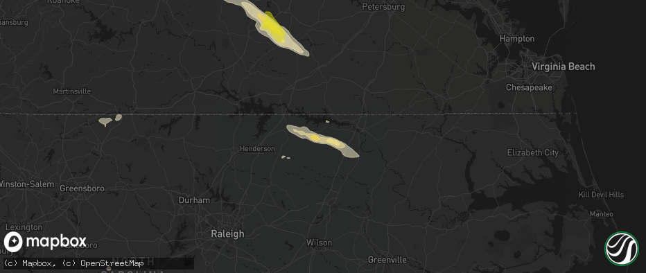 Hail map in Littleton, NC on May 27, 2026
