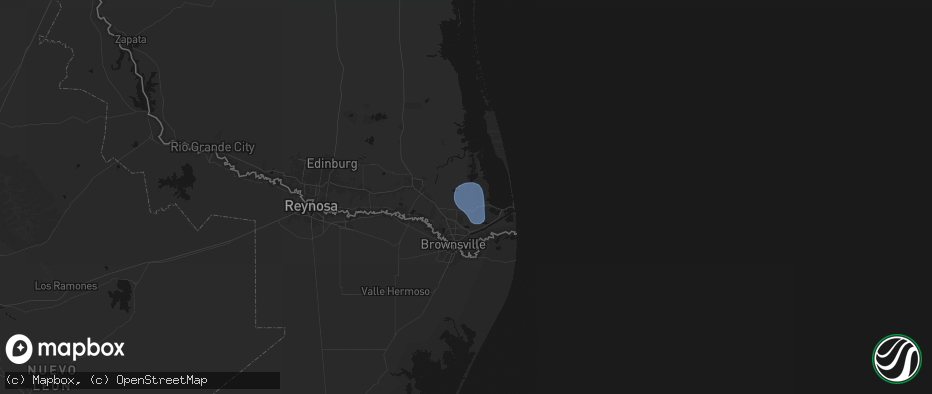 Hail map in Los Fresnos, TX on May 27, 2026