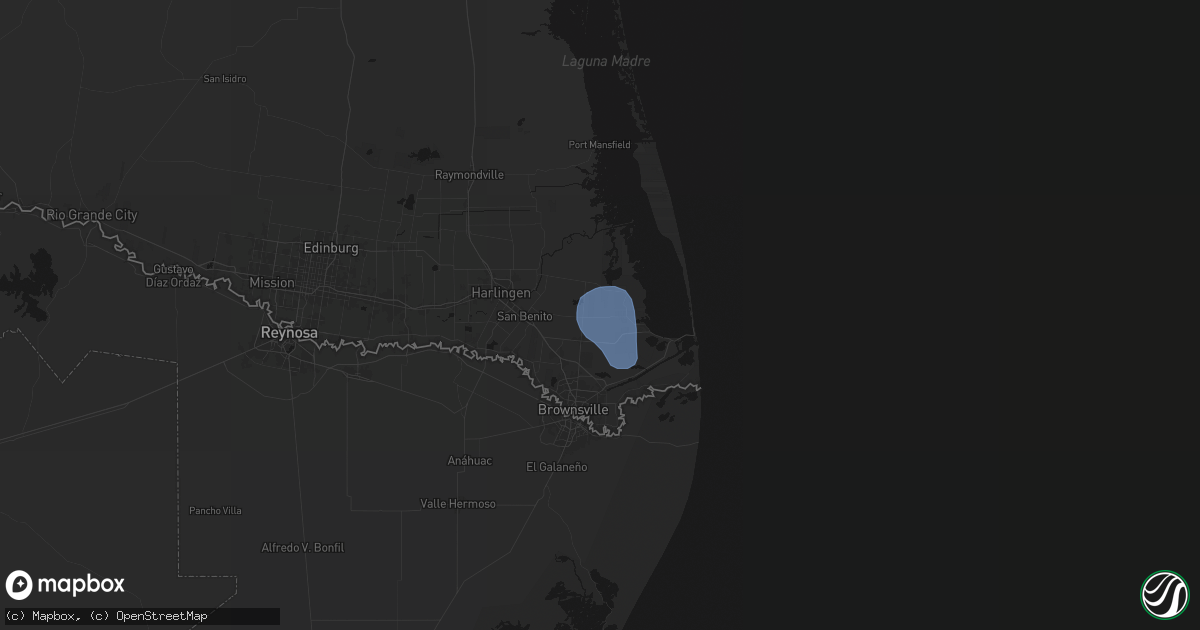 Hail map in Los Fresnos, TX on May 27, 2026