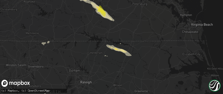 Hail map in Macon, NC on May 27, 2026