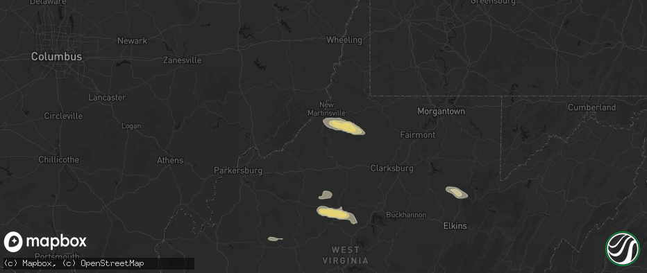 Hail map in Middlebourne, WV on May 27, 2026